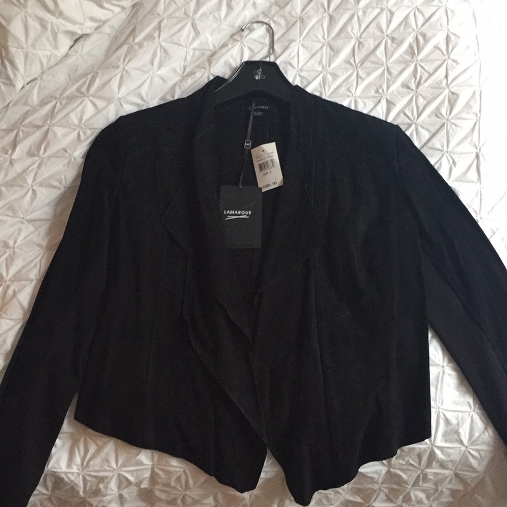 Black suede jacket